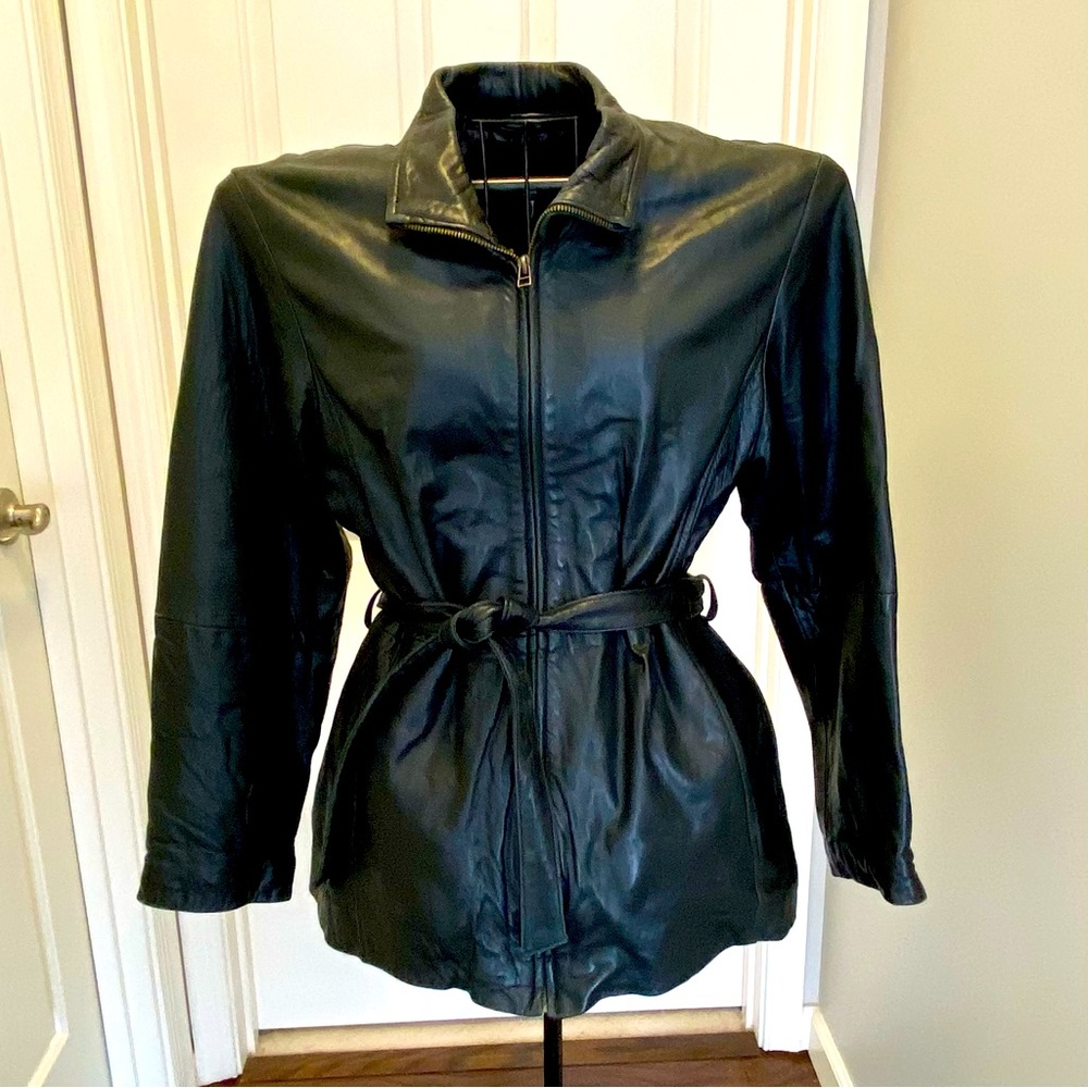KC Collection Womens Leather Jacket, size XL